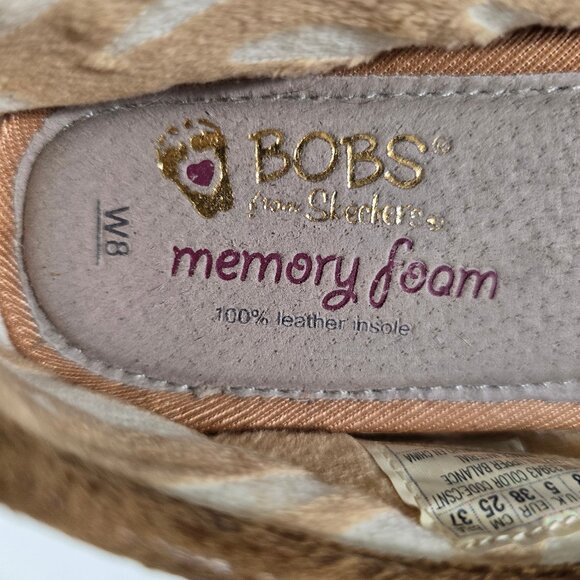Bobs Womens W 8 Espadrille Memory Foam Brown Leather Look Textile Slip On Shoe - Picture 13 of 15